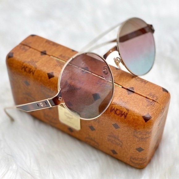 New MCM Round Aviator 58mm Pink Sunglasses - Picture 7 of 15